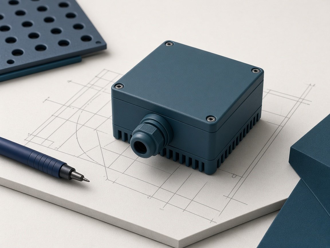 Industrial sensor enclosure prepared for conformity review