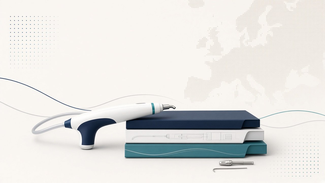 Illustration of technical documentation for EU medical device market access.